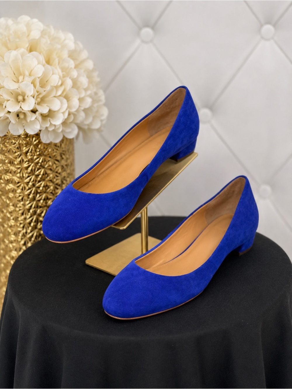 J. Crew Women's Suede Ballet Flats in Cobalt Blue